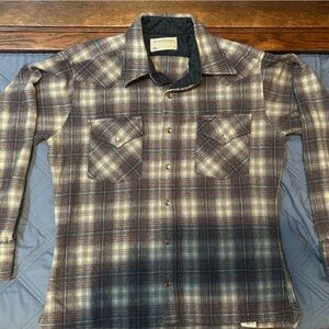 Vintage 1960s–70s Pendleton Wool Lined Flannel Shirt Jacket Medium USA